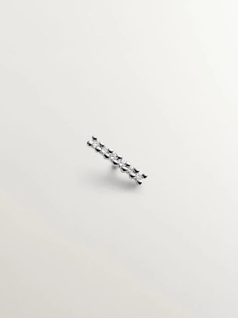 Piercing de oro blanco de 18K con diamantes