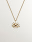 Colgante de plata 925 bañada en oro amarillo de 18K con ojo