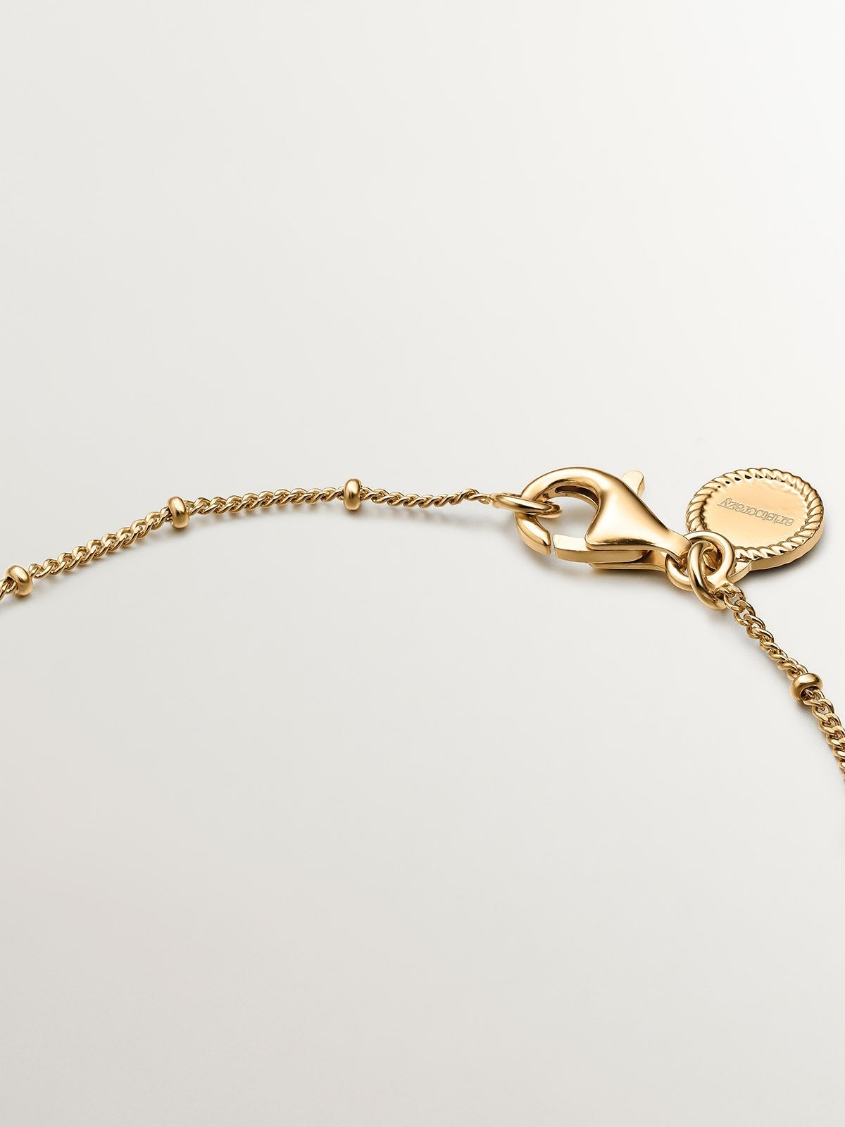 Pulsera de plata 925 bañada en oro amarillo de 18K con cruces