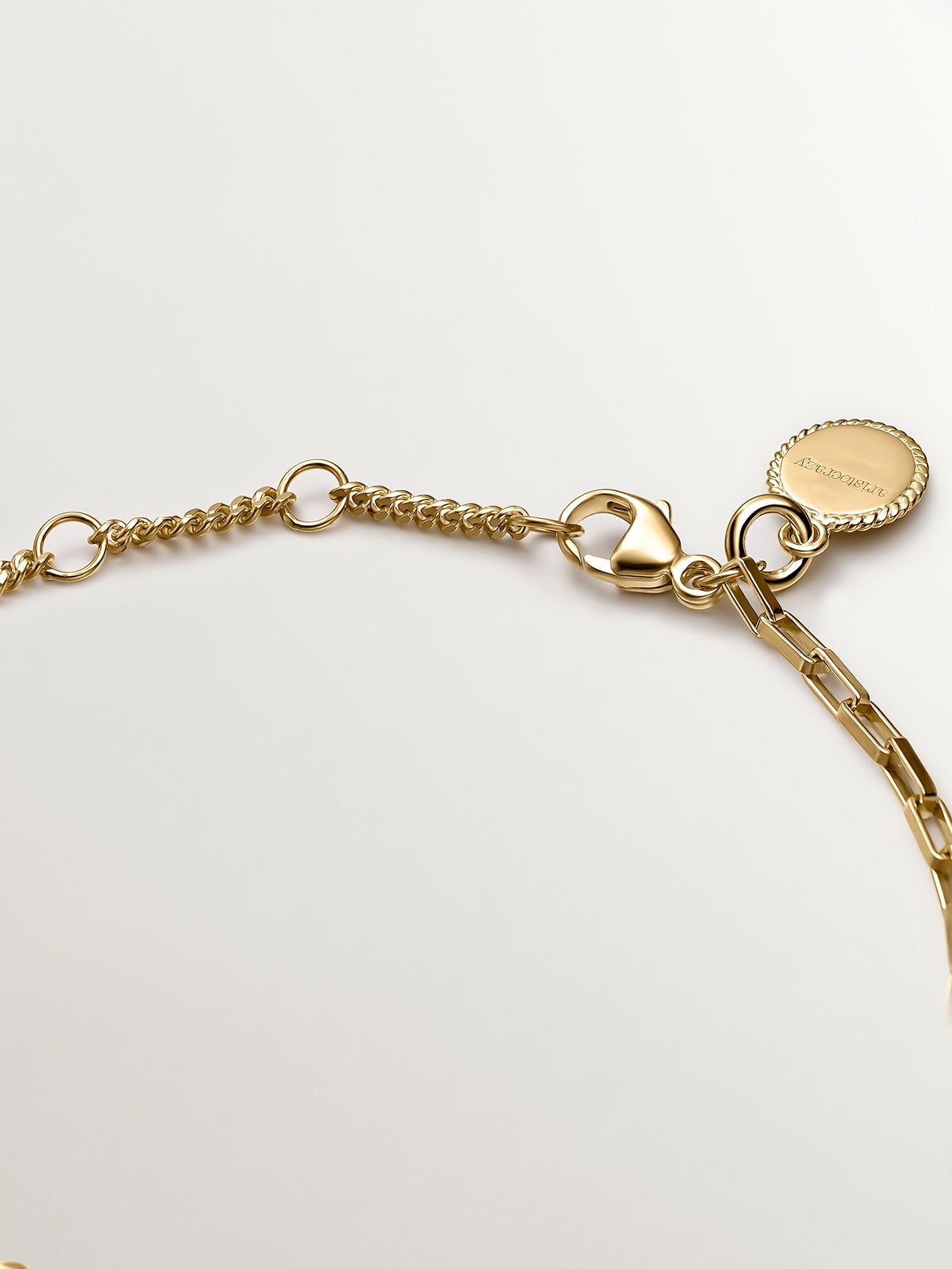 Pulsera de plata 925 y plata 925 bañada en oro amarillo de 18K
