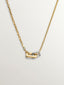 Colgante bicolor de plata 925 y plata 925 bañada en oro amarillo de 18K con formas geométricas