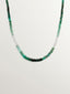 Collar de plata 925 bañada en oro amarillo de 18K con esmeraldas