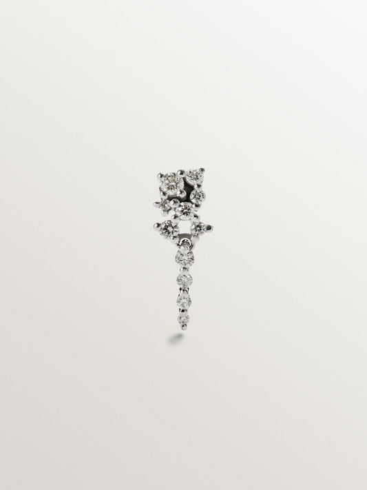 Pendientes de oro blanco de 18K con diamantes 0,3 cts