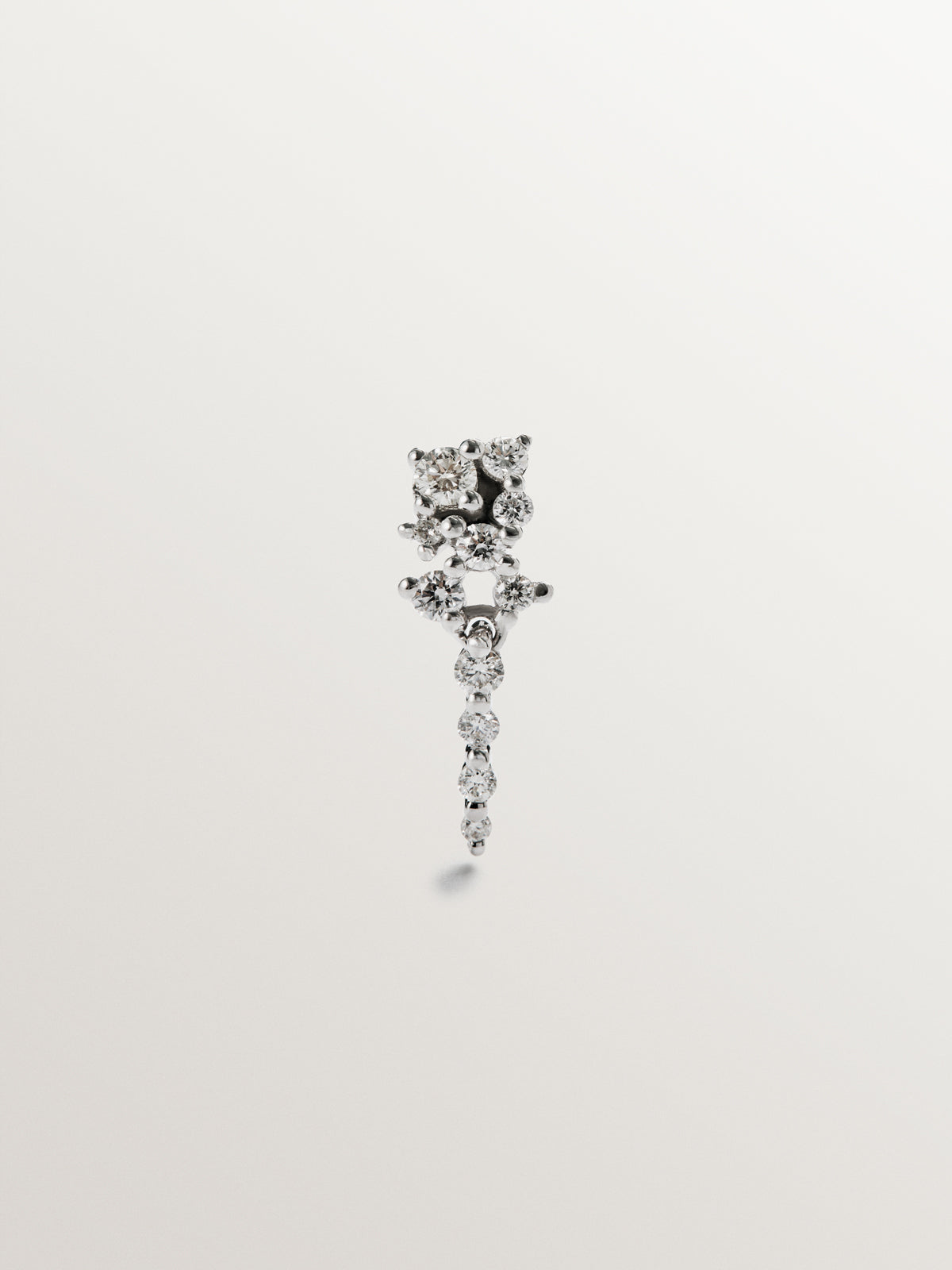 18K white gold earrings with diamonds 0.3 cts