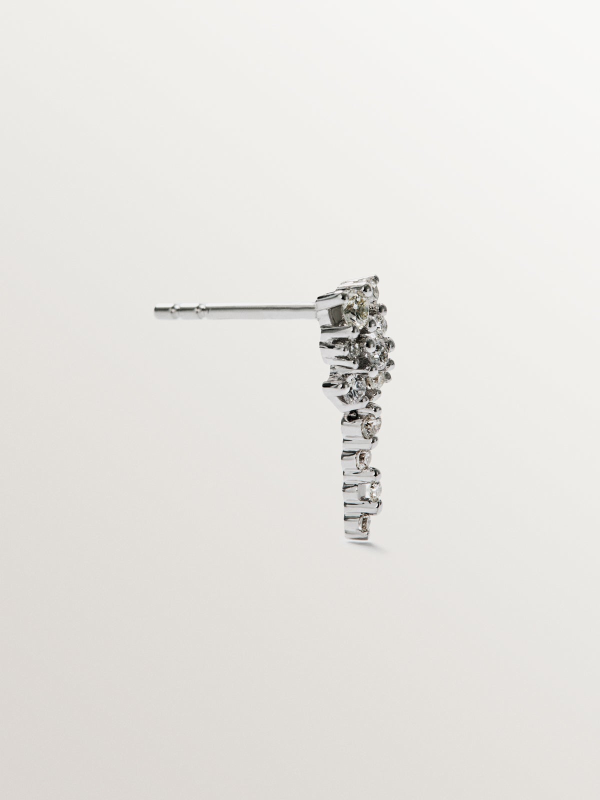 Pendientes de oro blanco de 18K con diamantes 0,3 cts