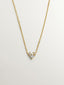 Colgante de oro amarillo de 18K con tres diamantes