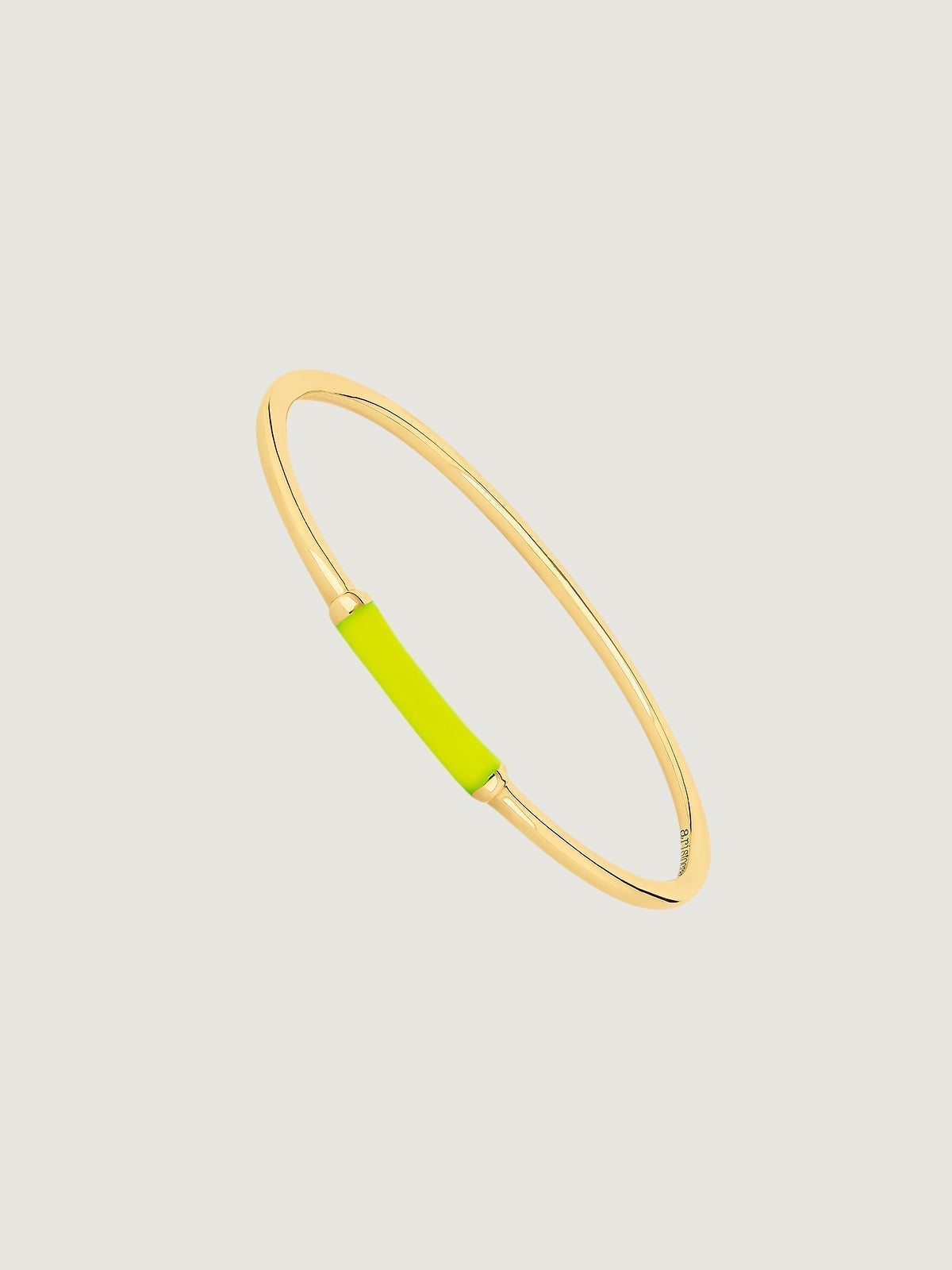 Anillo de oro amarillo de 9K con esmalte amarillo