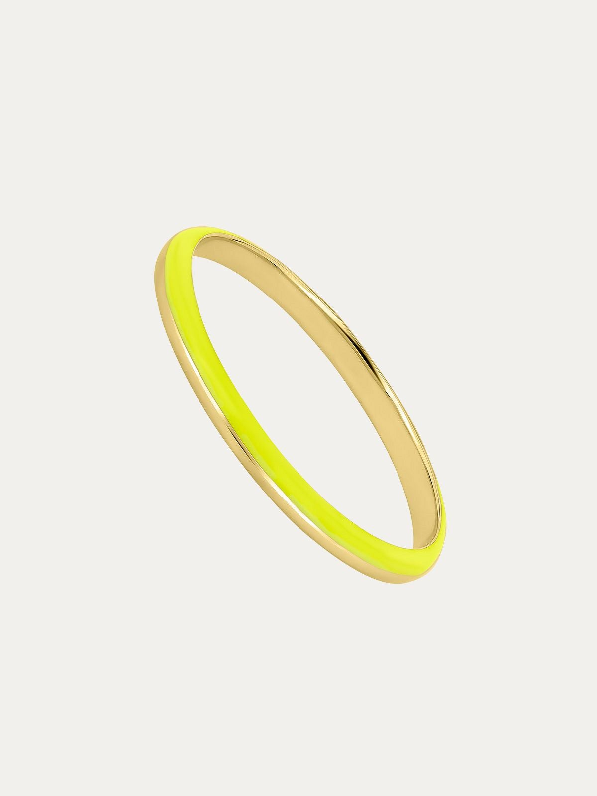 Anillo de oro amarillo de 9K con esmalte amarillo