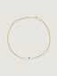 Pulsera de plata 925 bañada en oro amarillo de 9K con ojo