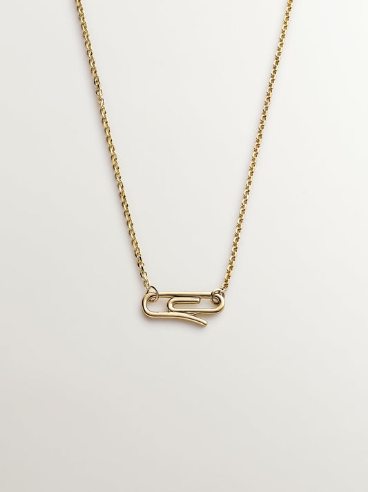 Colgante de oro amarillo de 9K con clip