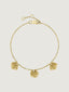 Pulsera de oro amarillo de 9K con pompones de cadena