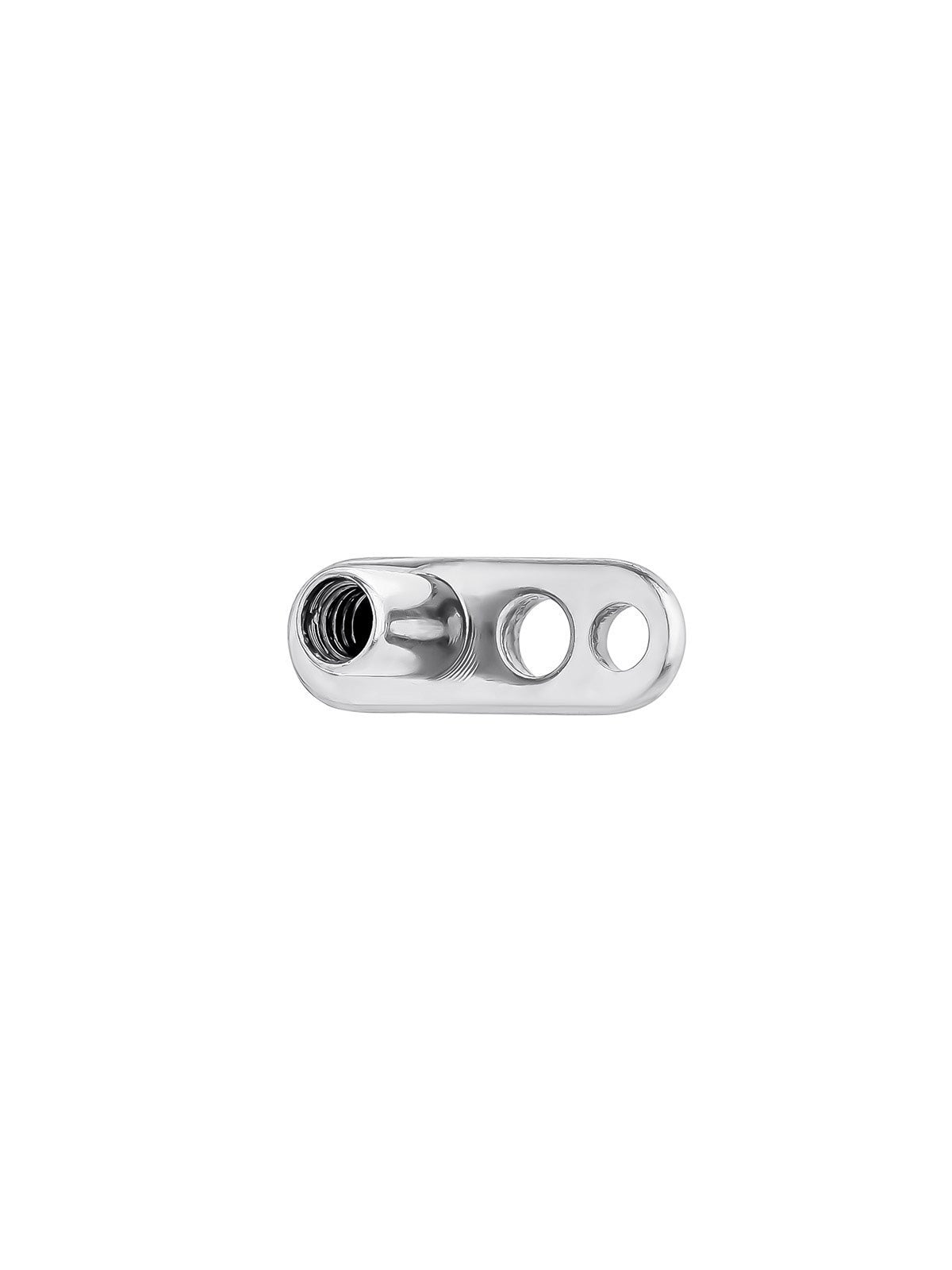 Microdermal de oro blanco de 18K y titanio
