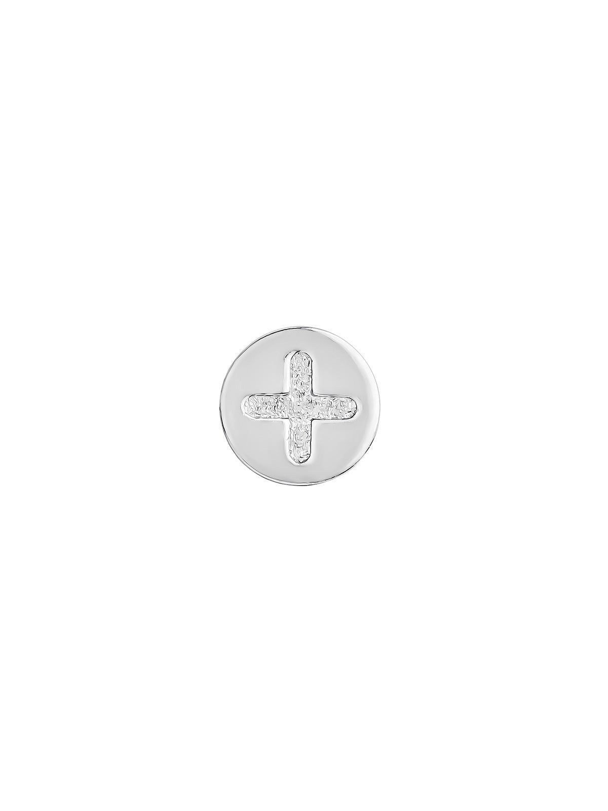 Microdermal de oro blanco de 18K y titanio