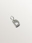 Charm de plata 925 y topacios blancos inicial D
