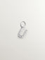 Charm de plata 925 y topacios blancos inicial U