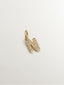 Charm de plata 925 bañada en oro amarillo de 18K y topacios blancos inicial N
