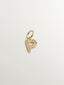 Charm de plata 925 bañada en oro amarillo de 18K y topacios blancos inicial P