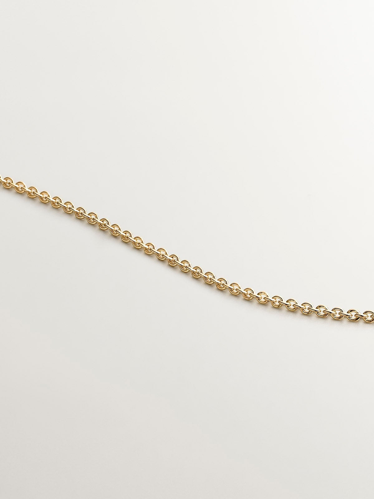 Collar de eslabones rolo de plata 925 bañada en oro amarillo de 18K