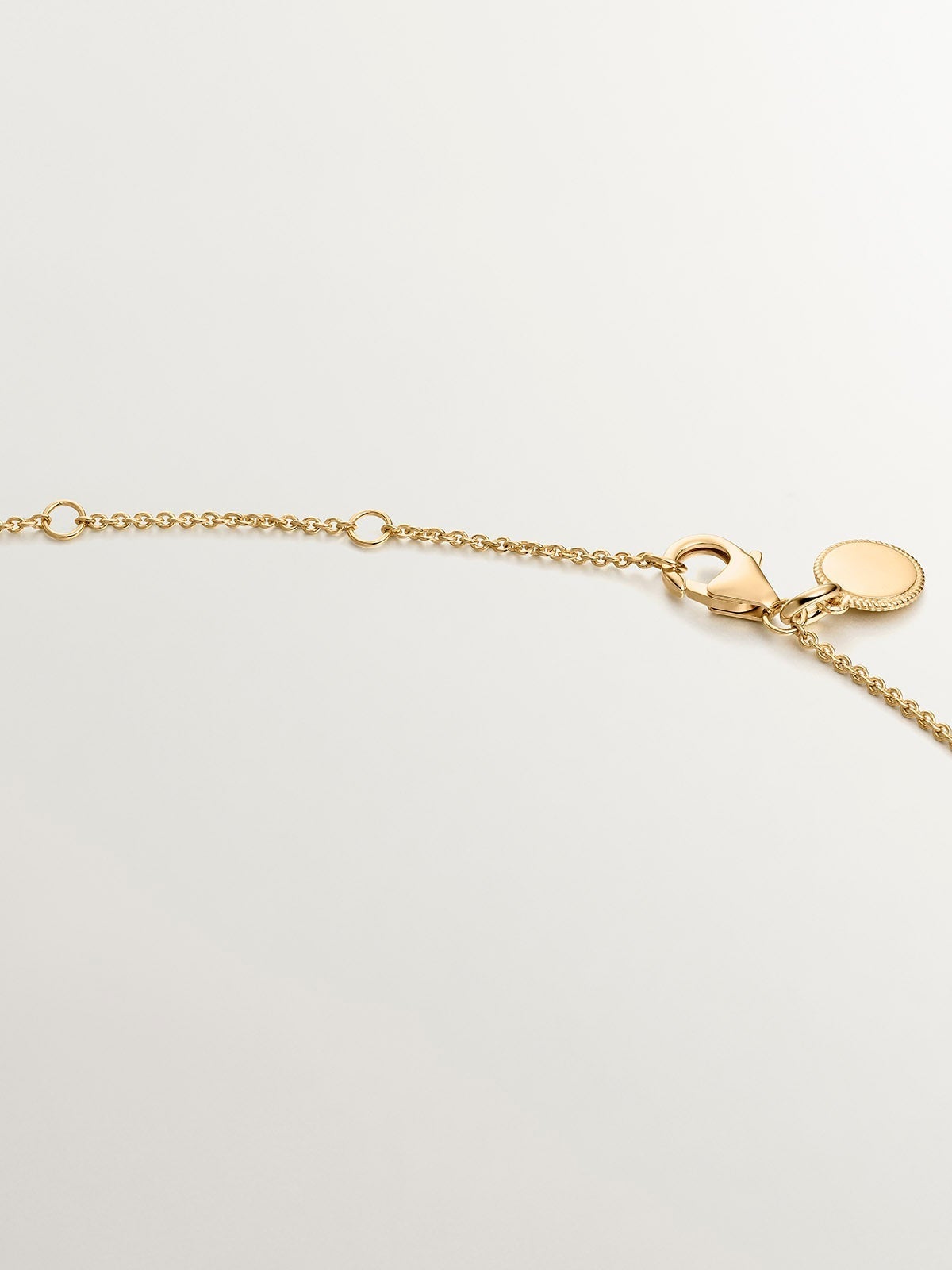 Collar de eslabones rolo de plata 925 bañada en oro amarillo de 18K