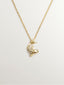 Colgante de oro amarillo de 18k con diamantes con forma de pez