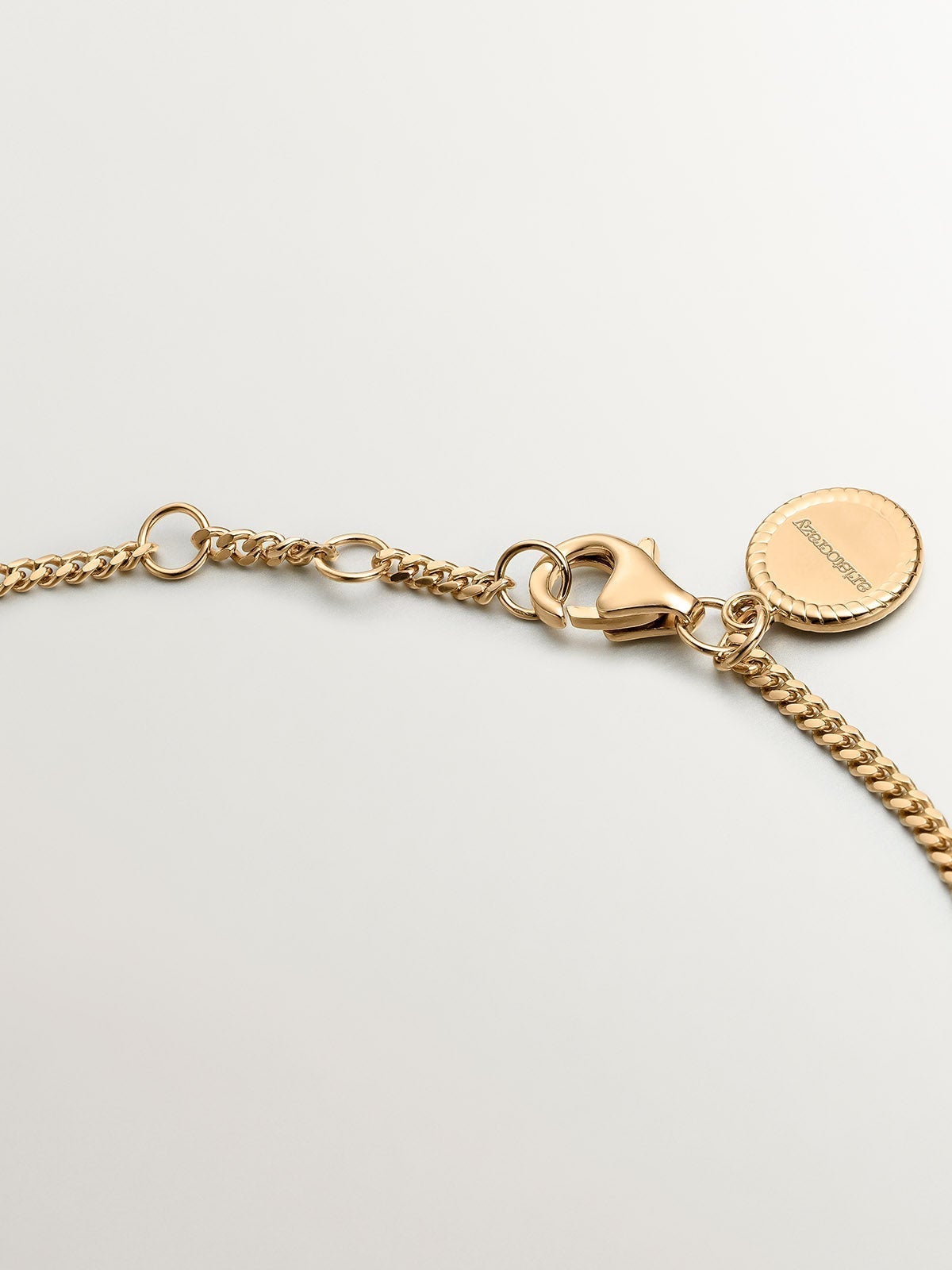 Pulsera tobillera de plata 925 bañada en oro amarillo de 18K