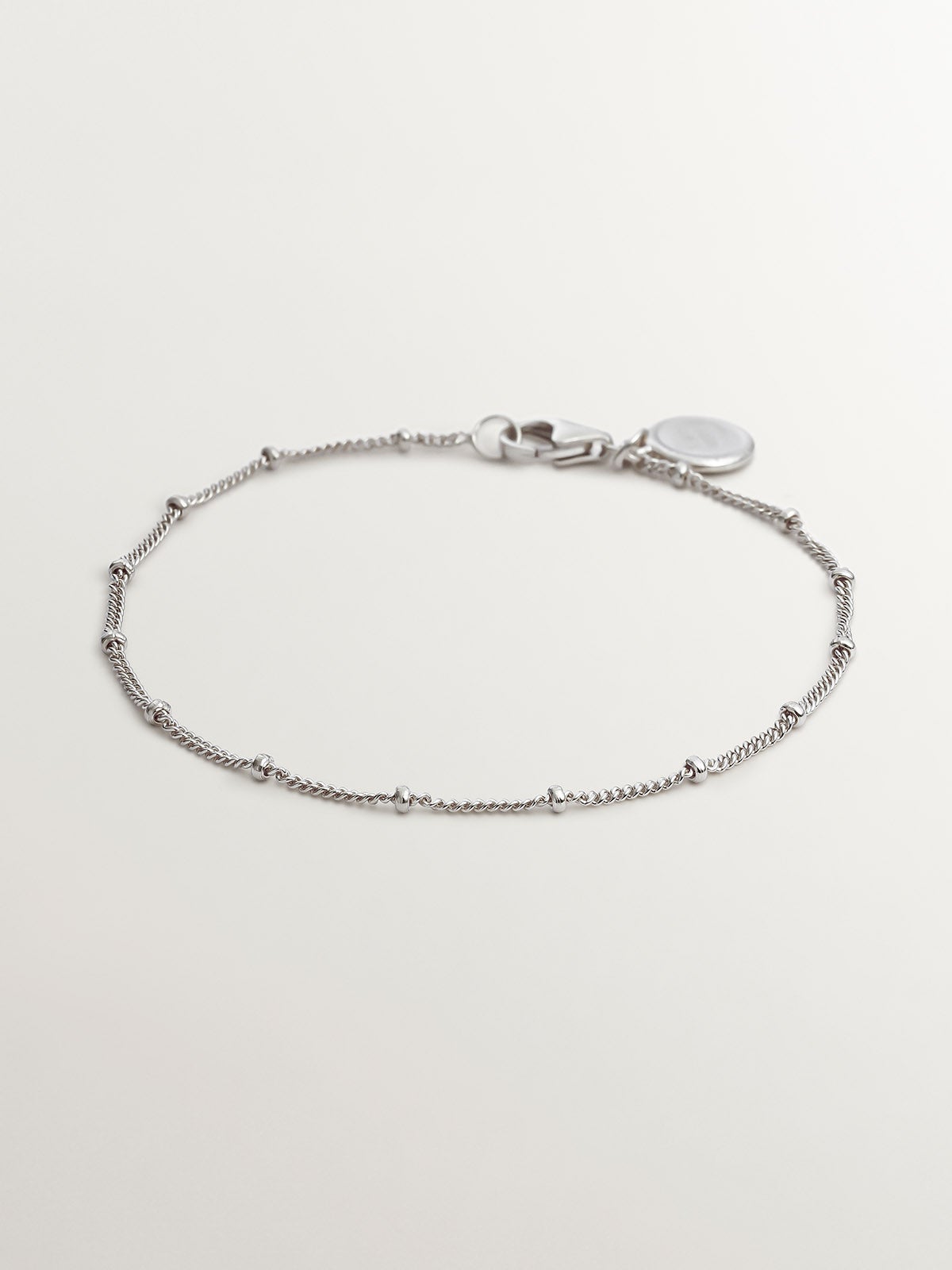 Pulsera de cadena con bolitas de plata 925