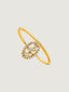 Anillo de oro amarillo de 18K con diamantes 0,32 cts