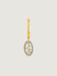 Pendiente individual de oro amarillo de 18K con diamantes