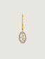 Pendiente individual de oro amarillo de 18K con diamantes