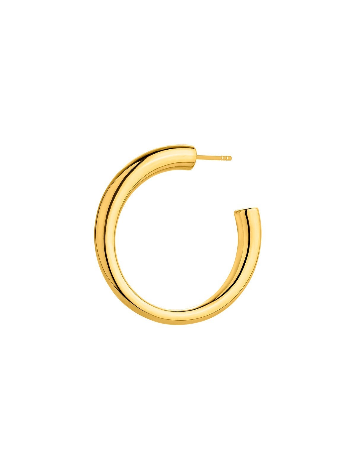 Pendientes de aro grandes de plata 925 bañada en oro amarillo de 18K