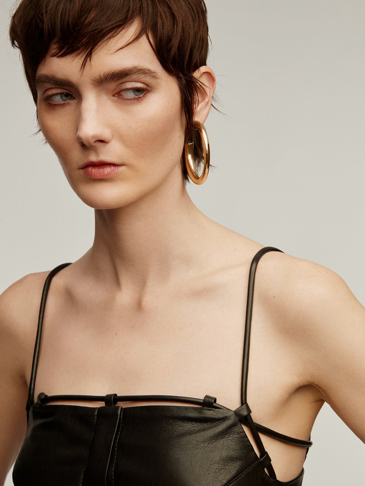 Pendientes de aro grandes de plata 925 bañada en oro amarillo de 18K