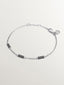 Pulsera de plata 925 con espinelas negras