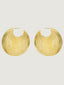 Pendientes de aro grande de plata 925 bañada en oro amarillo de 18K con relieve