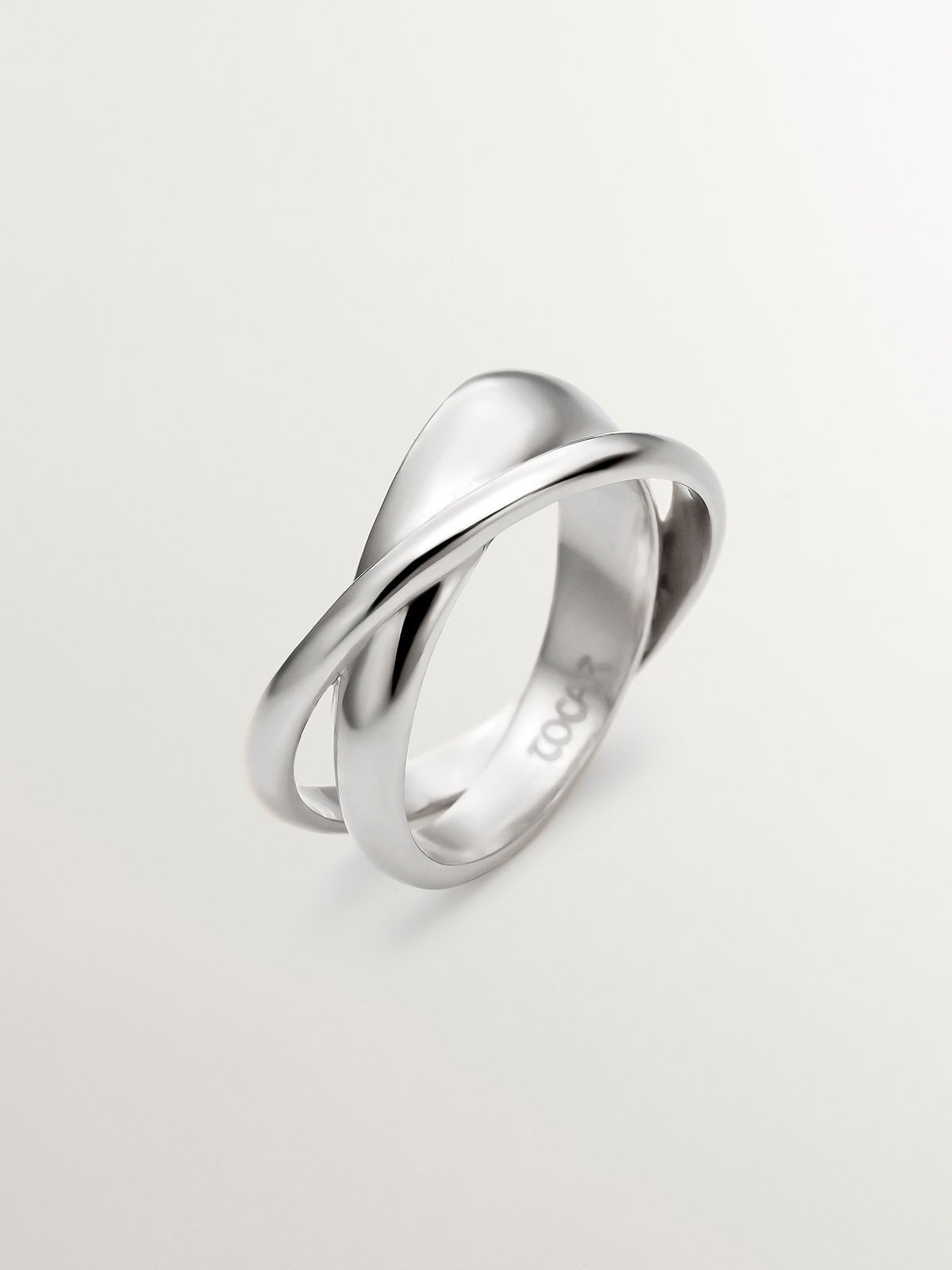 Bague double croisée en argent 925