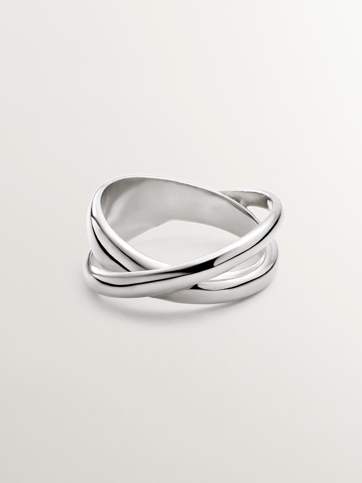 Anillo doble cruzado de plata 925