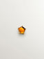 Pendiente individual de oro de 18K con citrino naranja