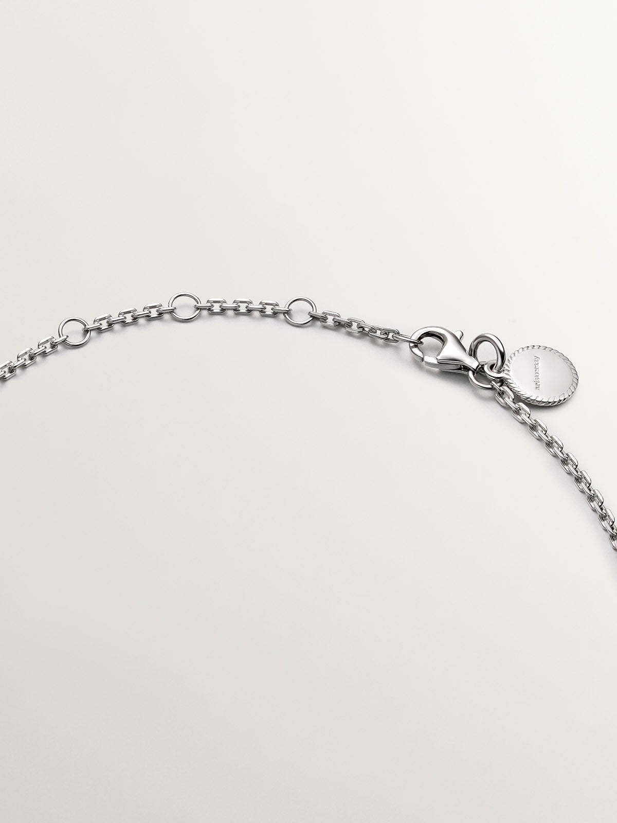 Choker de plata 925 con granates, amatistas moradas y zafiros blancos