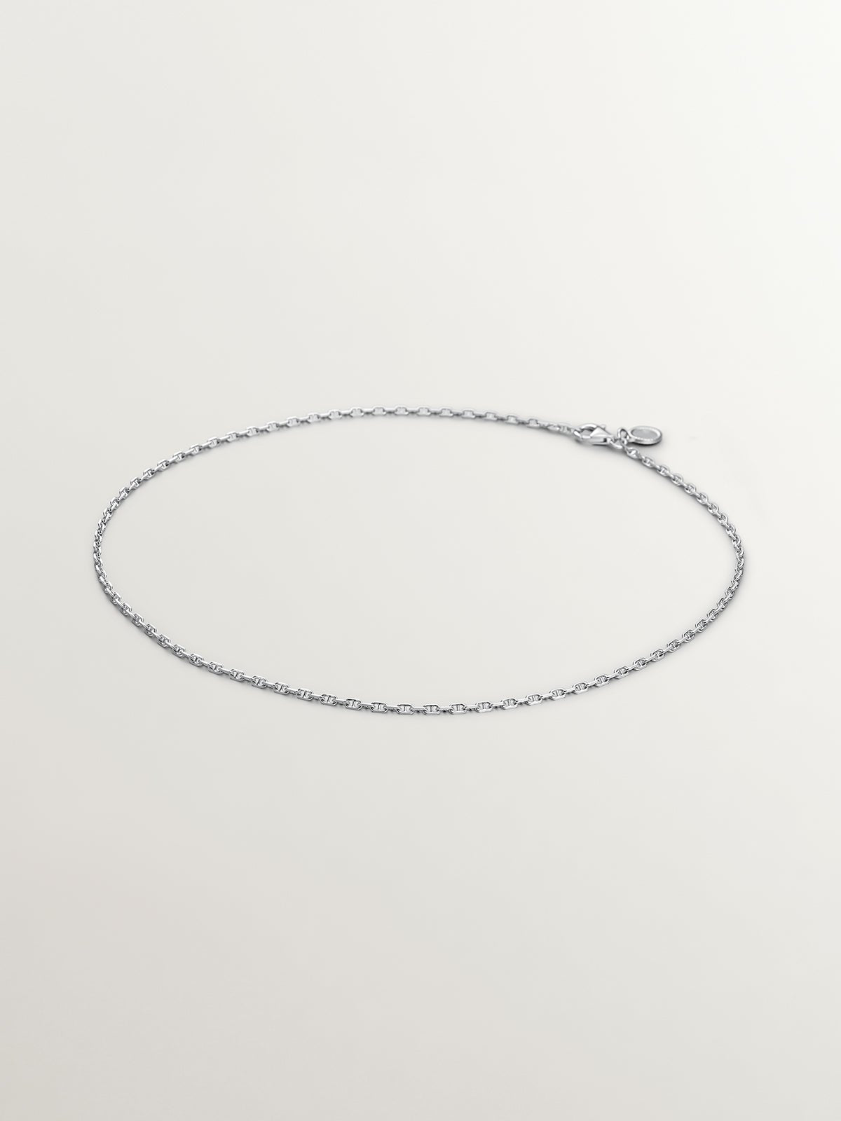 Cadena de eslabones banana de plata 925