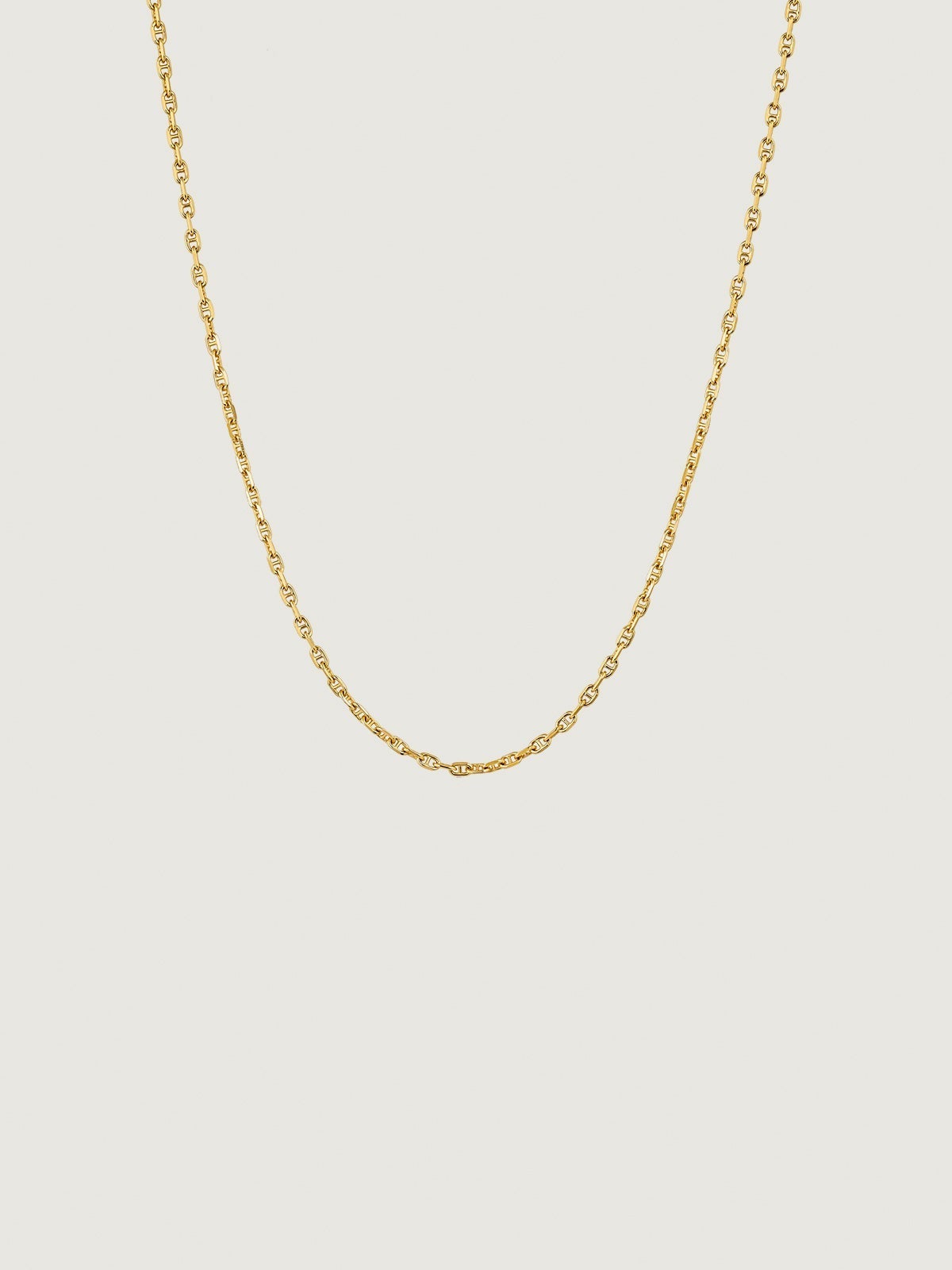 Cadena de eslabones calabrote de plata 925 bañada en oro amarillo de 18K