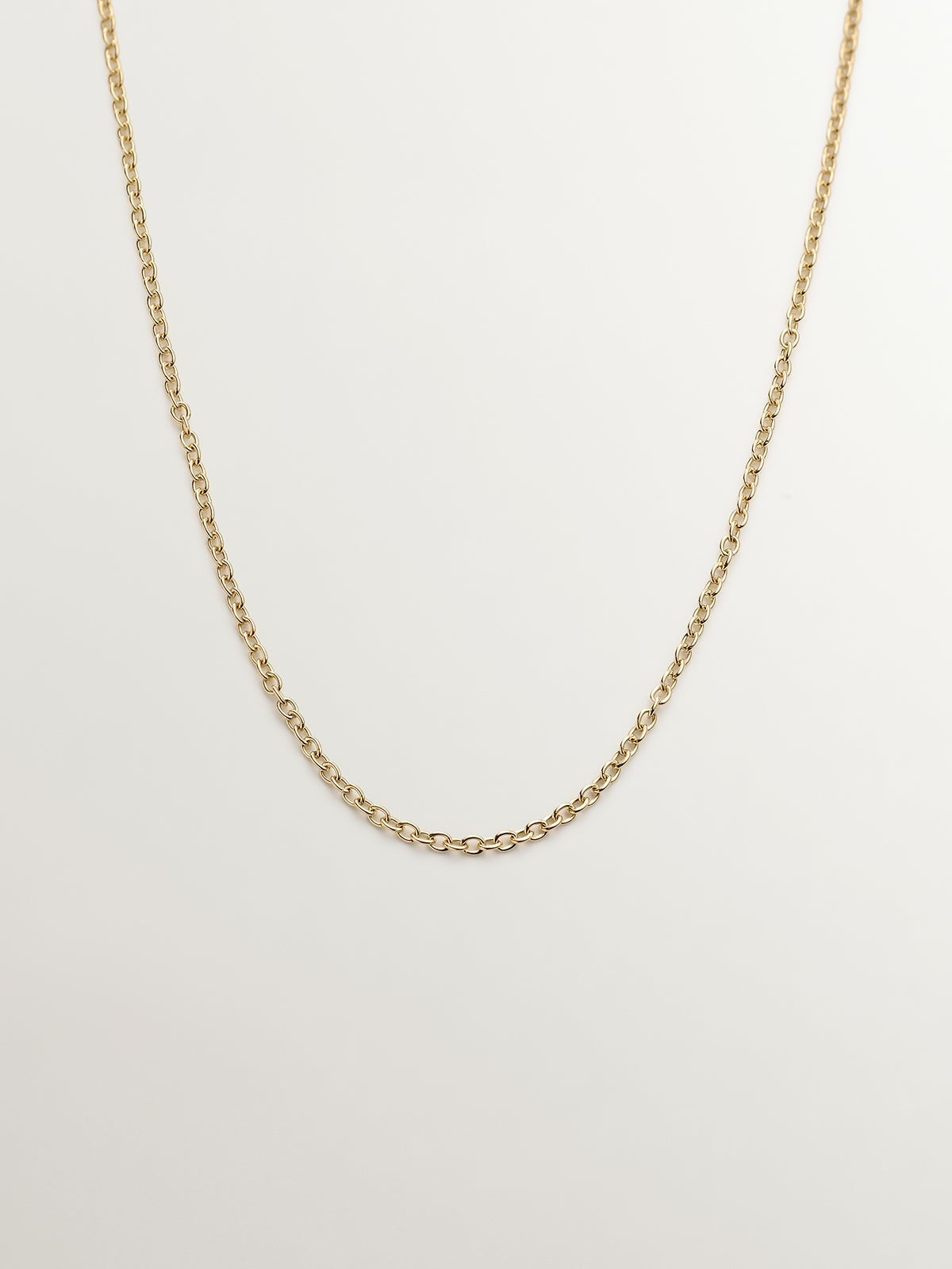 Cadena fina eslabones rolo de oro amarillo de 9K