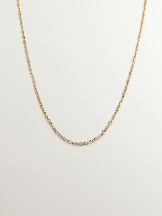 Cadena fina eslabones rolo de oro amarillo de 9K