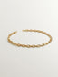 Collar de eslabones forza 45 cm de plata 925 bañada en oro amarillo de 18K