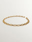 Cadena de eslabones calabrote 45 cm de plata 925 bañada en oro amarillo de 18K