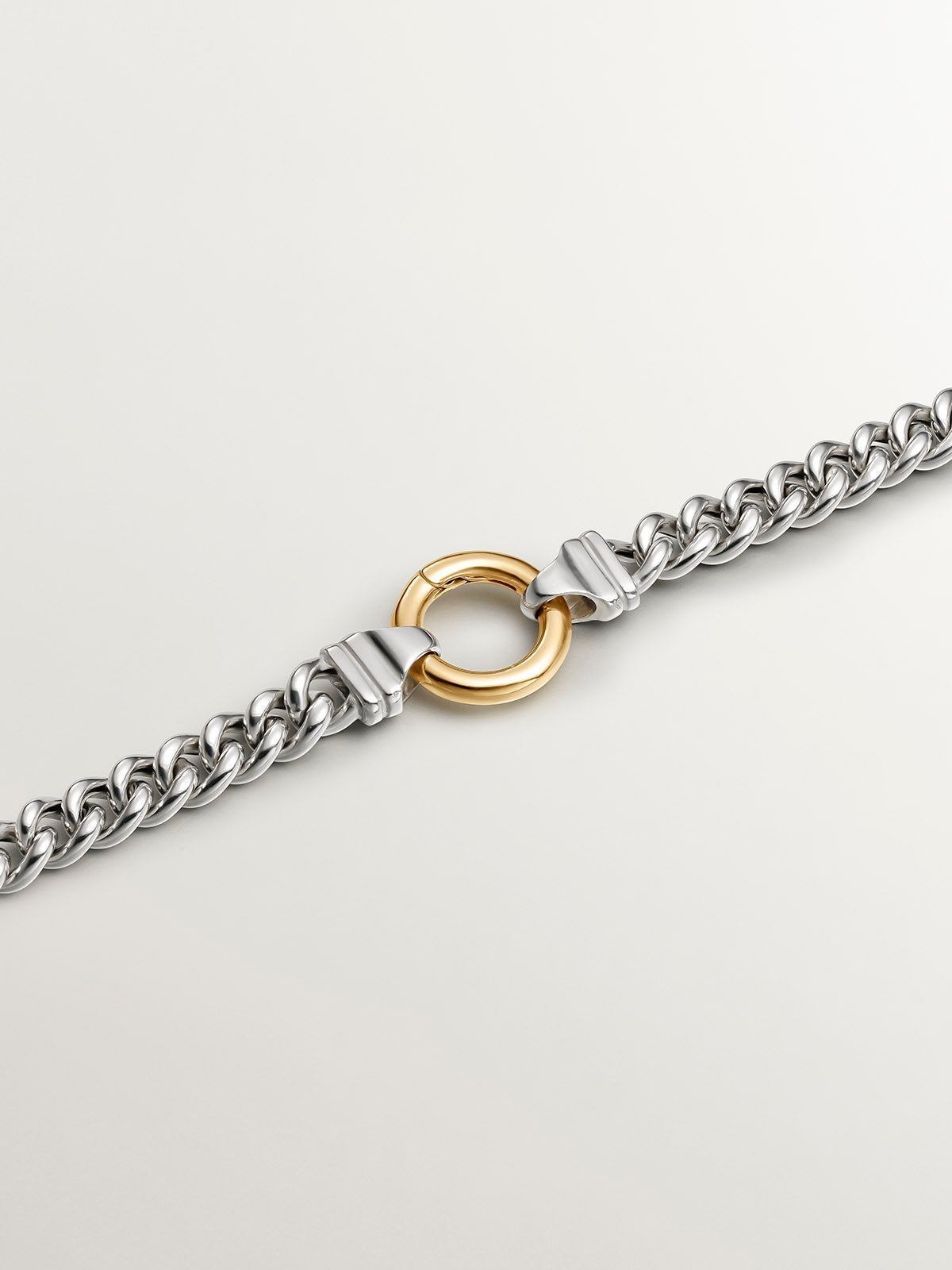 Cadena de eslabones barbados de plata 925
