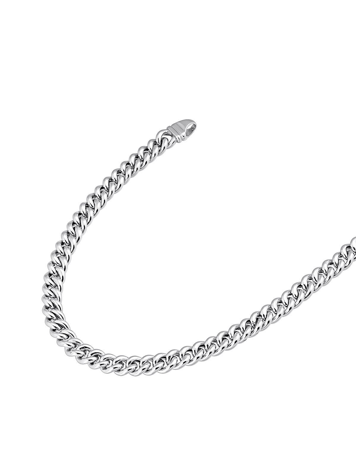 Cadena de eslabones barbados de plata 925