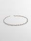 Collar de eslabones rectangulares 45 cm de plata 925 rodiada