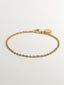 Pulsera de eslabones rope plata 925 bañada en oro amarillo de 18K