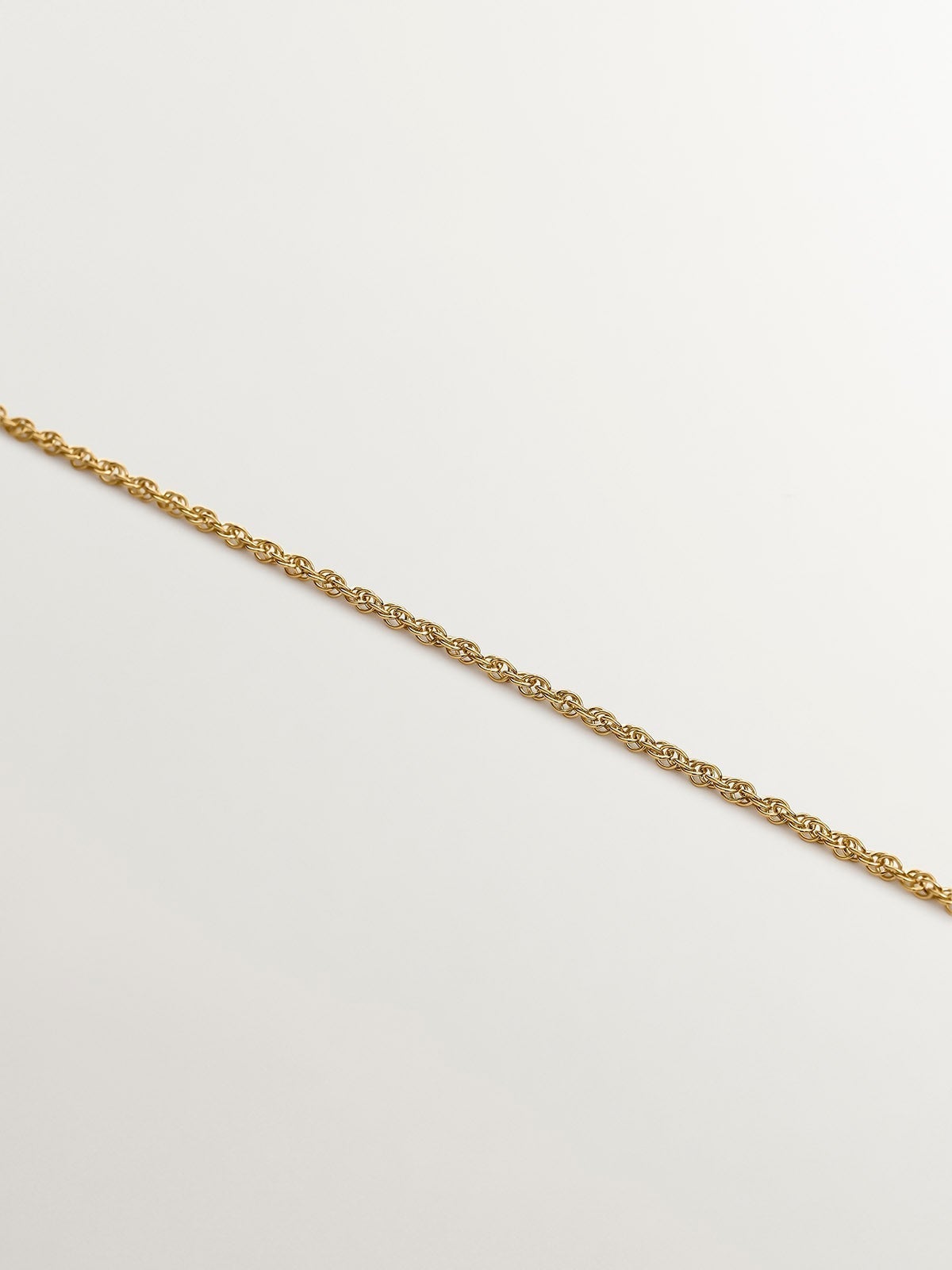 Pulsera de eslabones rope plata 925 bañada en oro amarillo de 18K