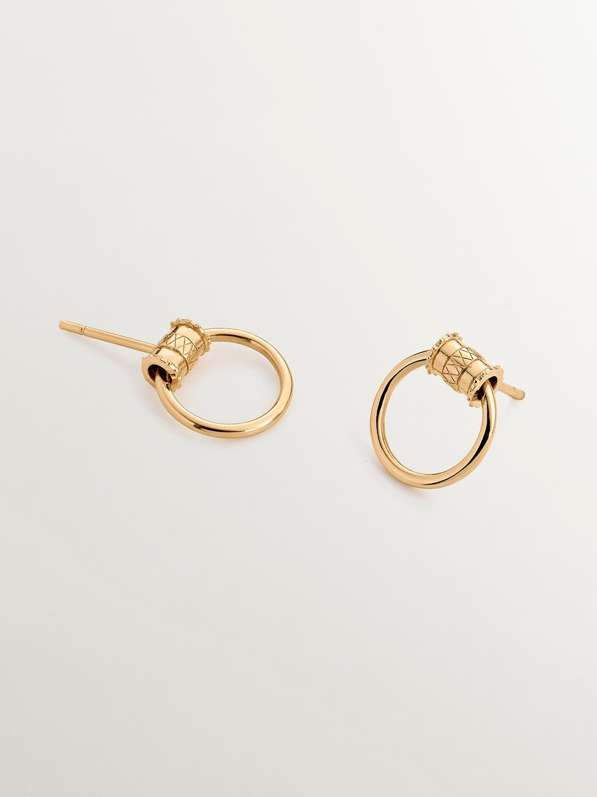 Pendiente de plata 925 bañada en oro amarillo de 18K