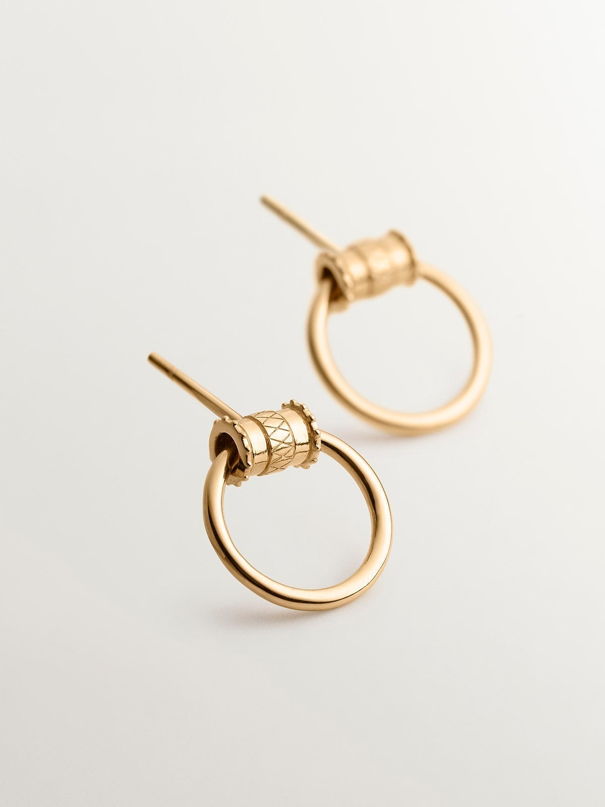 Pendiente de plata 925 bañada en oro amarillo de 18K